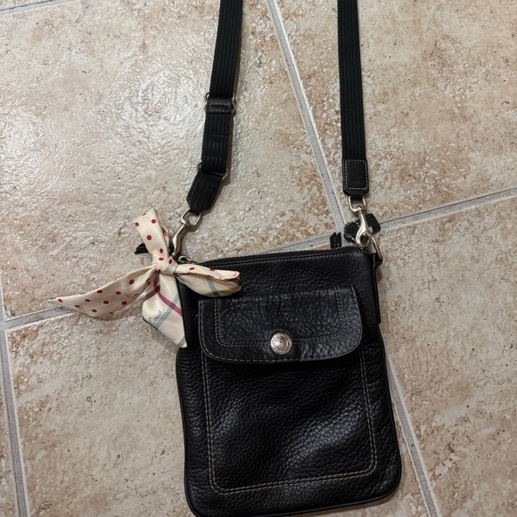 Coach Small Black Crossbody with Adorable Silk Bow - Picture 2 of 16